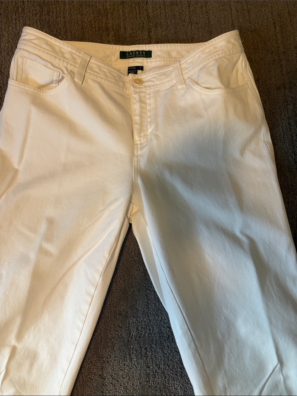 Ralph Lauren White Women’s Cotton Pants. - Picture 5 of 5